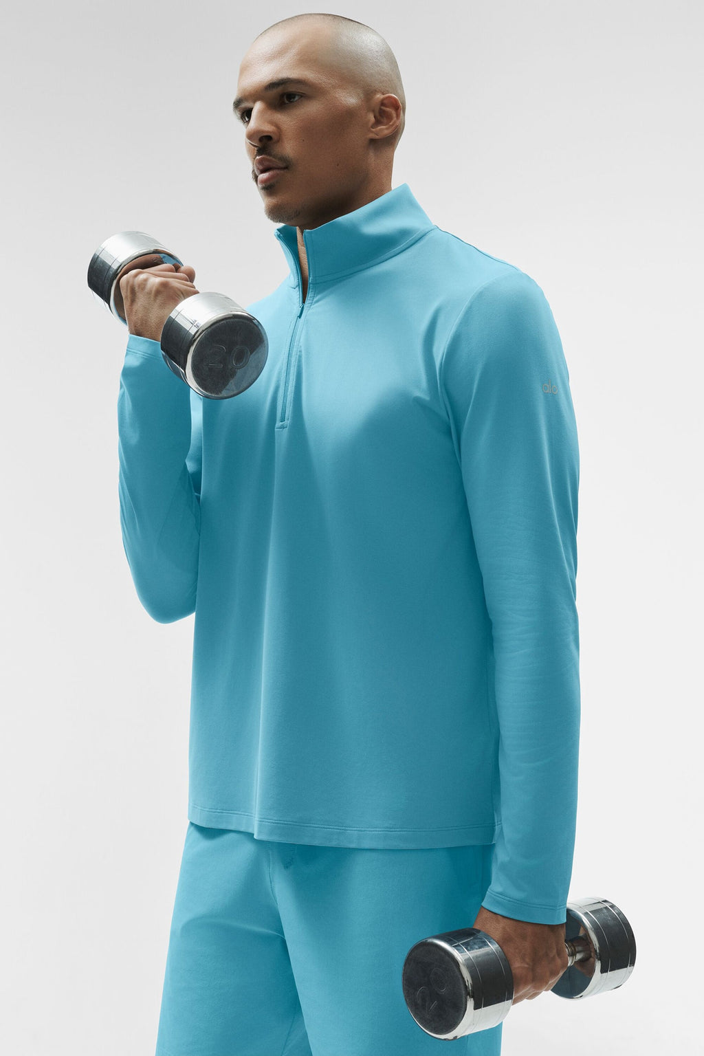 Conquer 1/4 Zip Reform Long Sleeve - Blue Breeze — photo 1