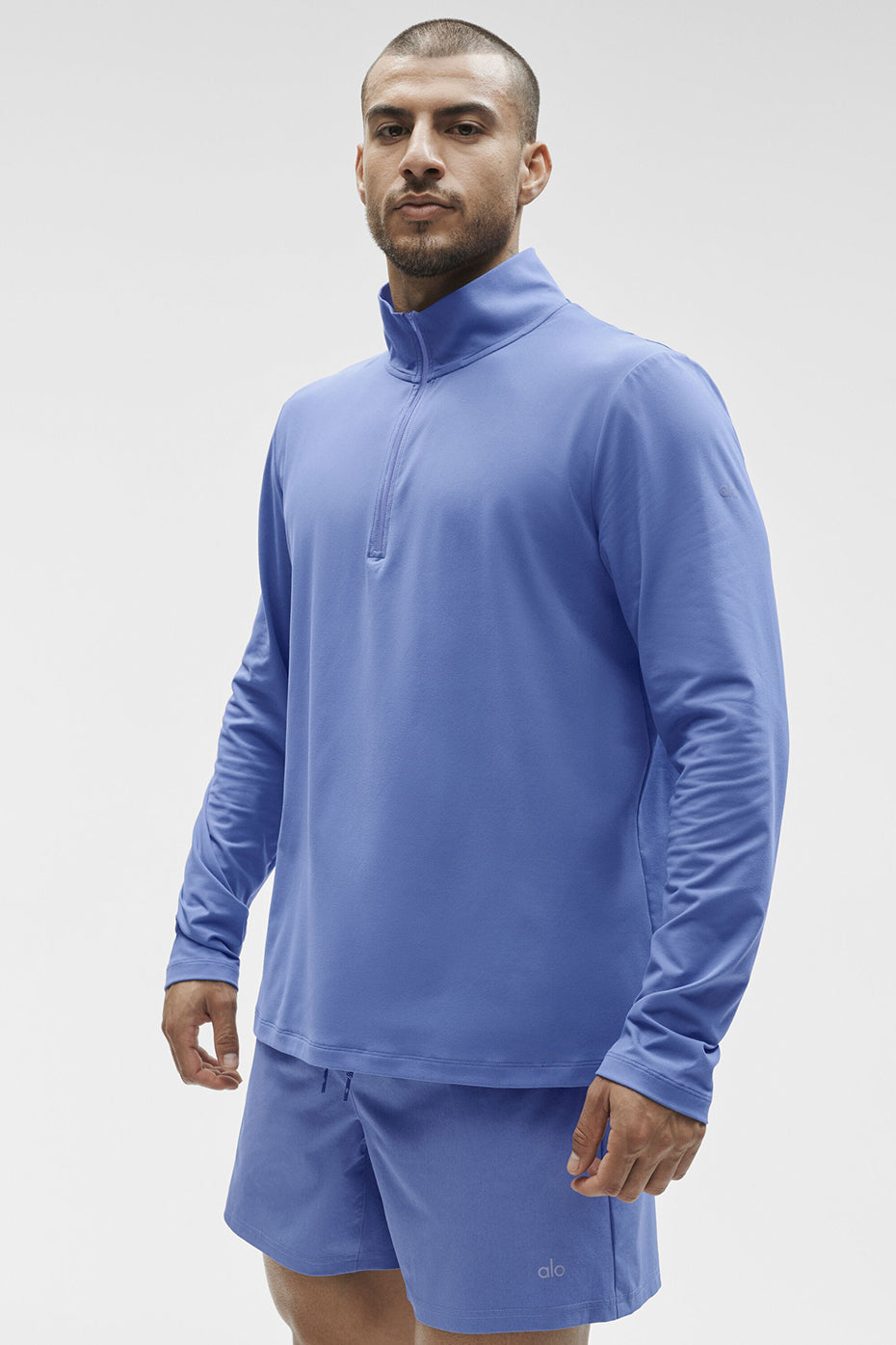 Conquer 1/4 Zip Reform Long Sleeve - Provence Blue — photo 4