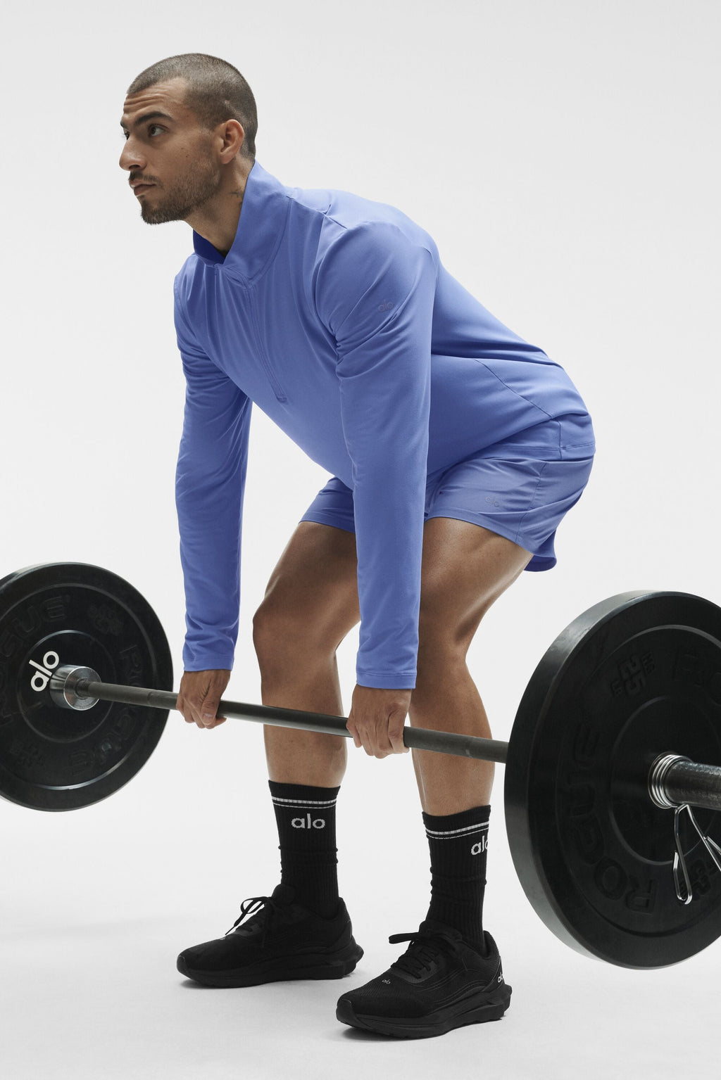 Conquer 1/4 Zip Reform Long Sleeve - Provence Blue — photo 5