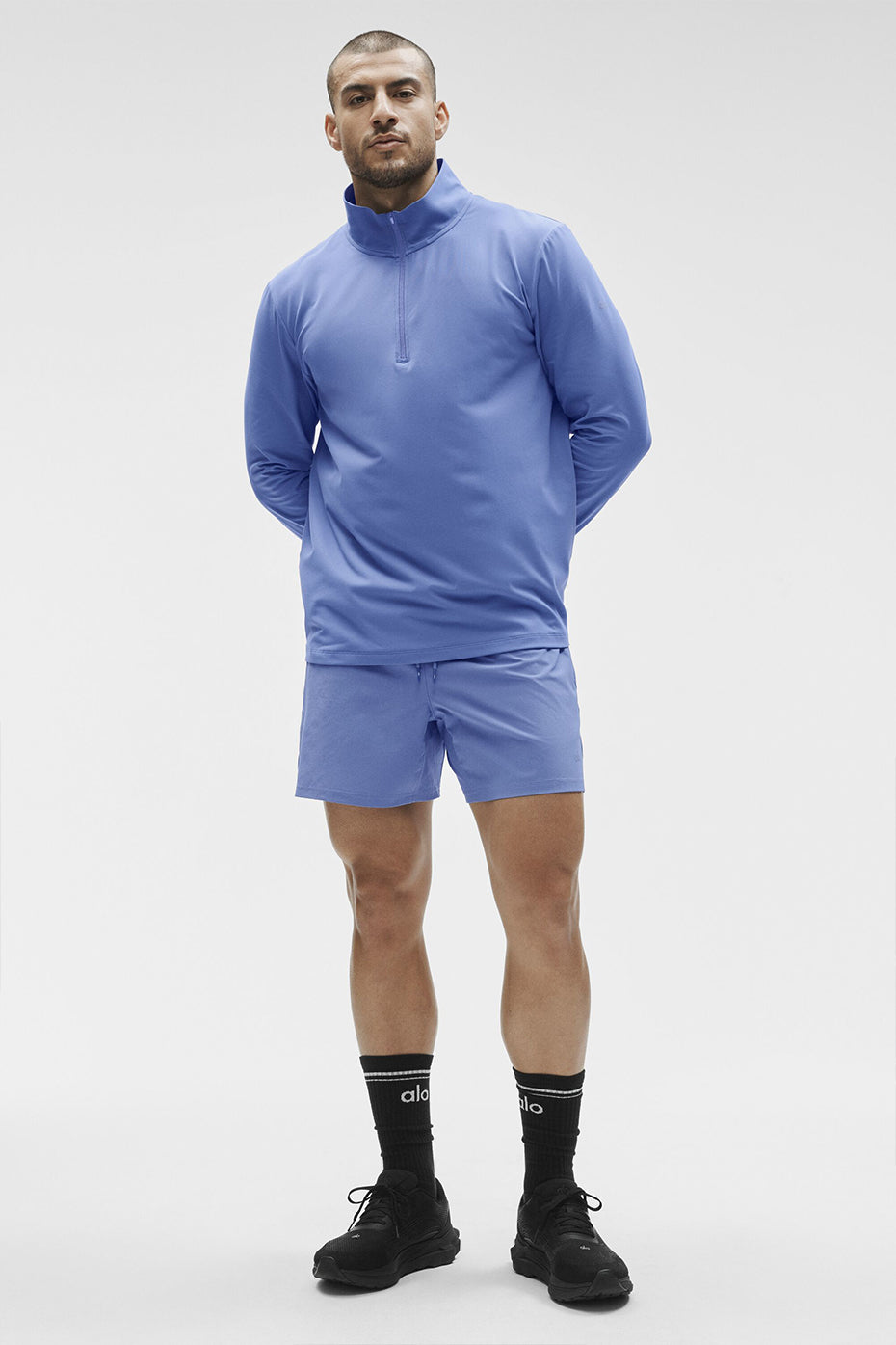 Conquer 1/4 Zip Reform Long Sleeve - Provence Blue — photo 6