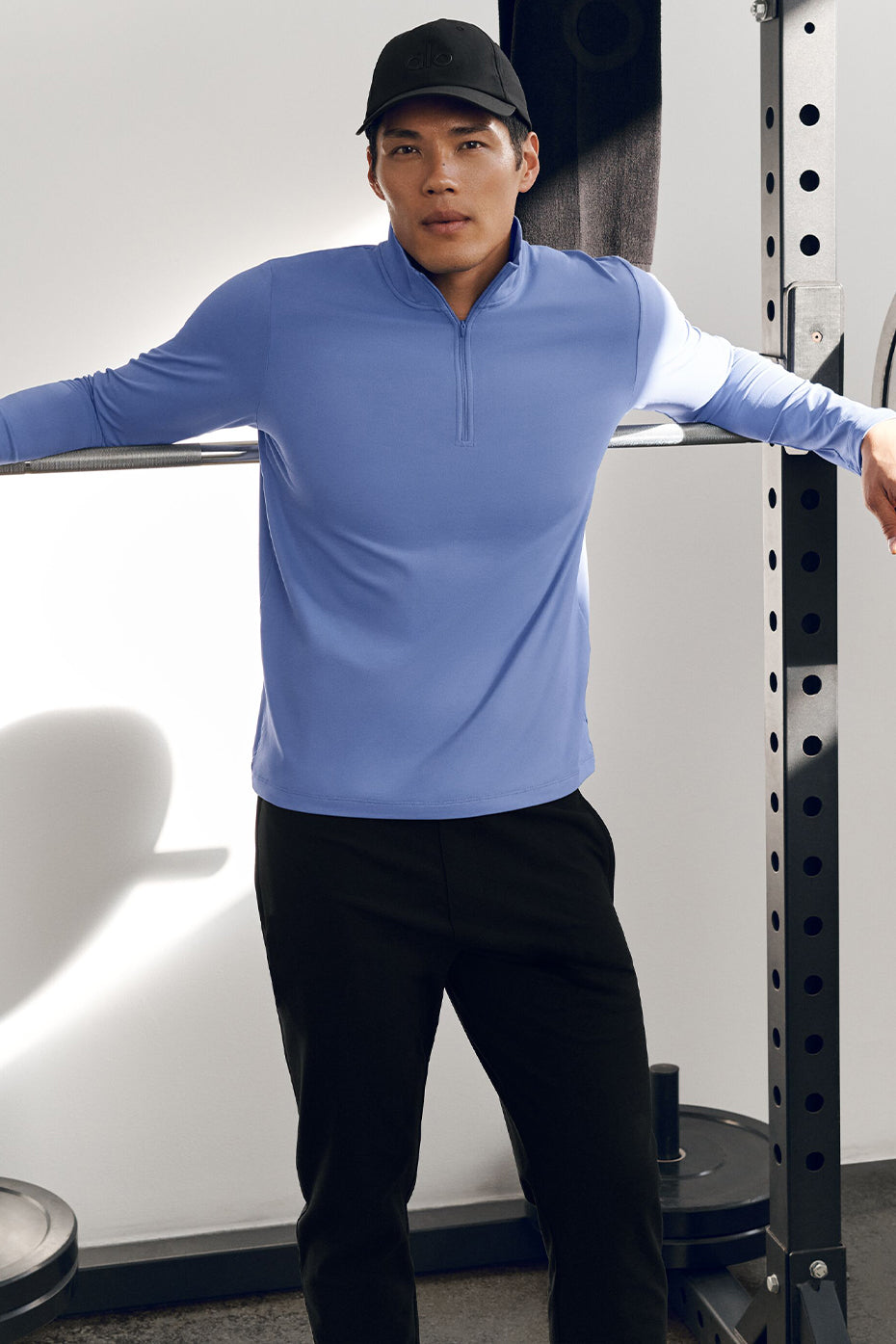 Conquer 1/4 Zip Reform Long Sleeve - Provence Blue — photo 1