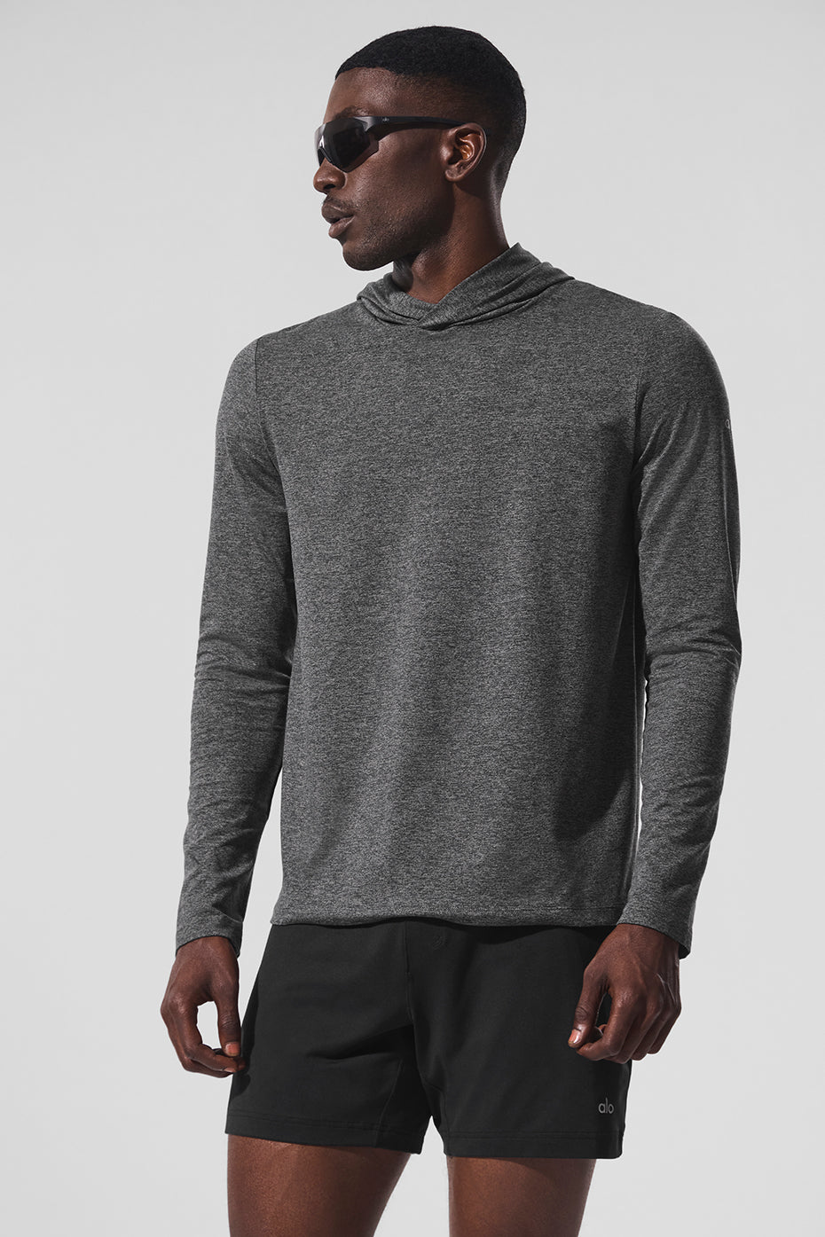 Conquer Reform Long Sleeve With Hood - Dark Heather Grey — photo 1