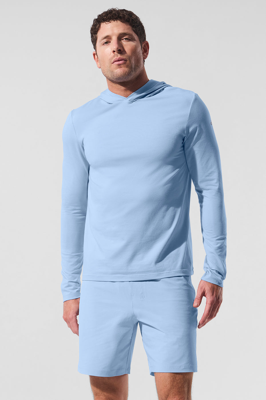 Conquer Reform Long Sleeve With Hood - Seashell Blue — photo 1