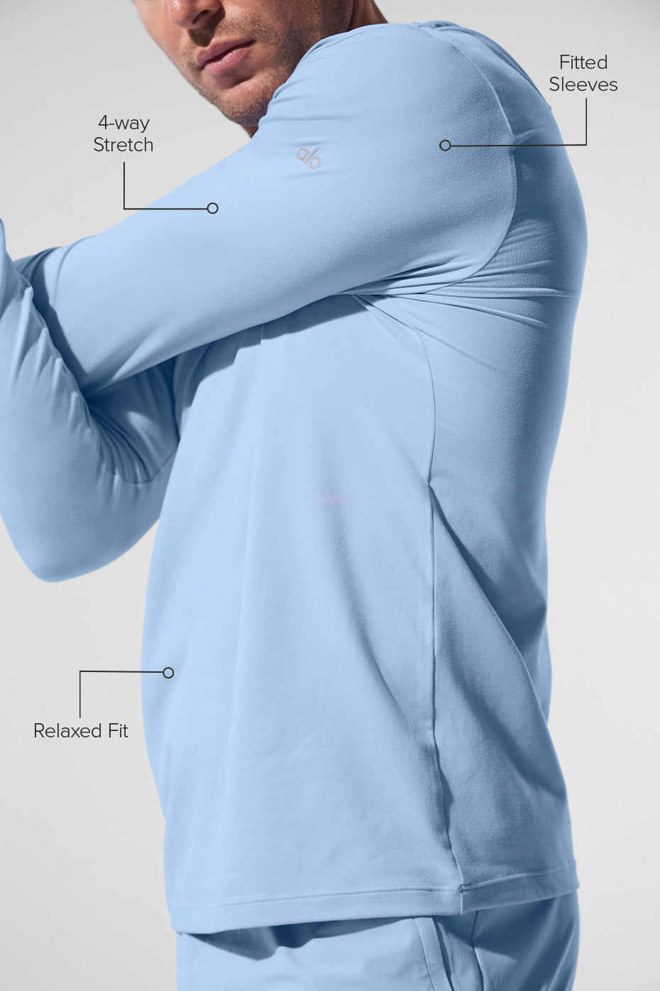 Conquer Reform Long Sleeve With Hood - Seashell Blue — photo 2