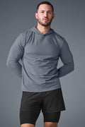 Conquer Reform Long Sleeve With Hood - Steel Grey — photo 1