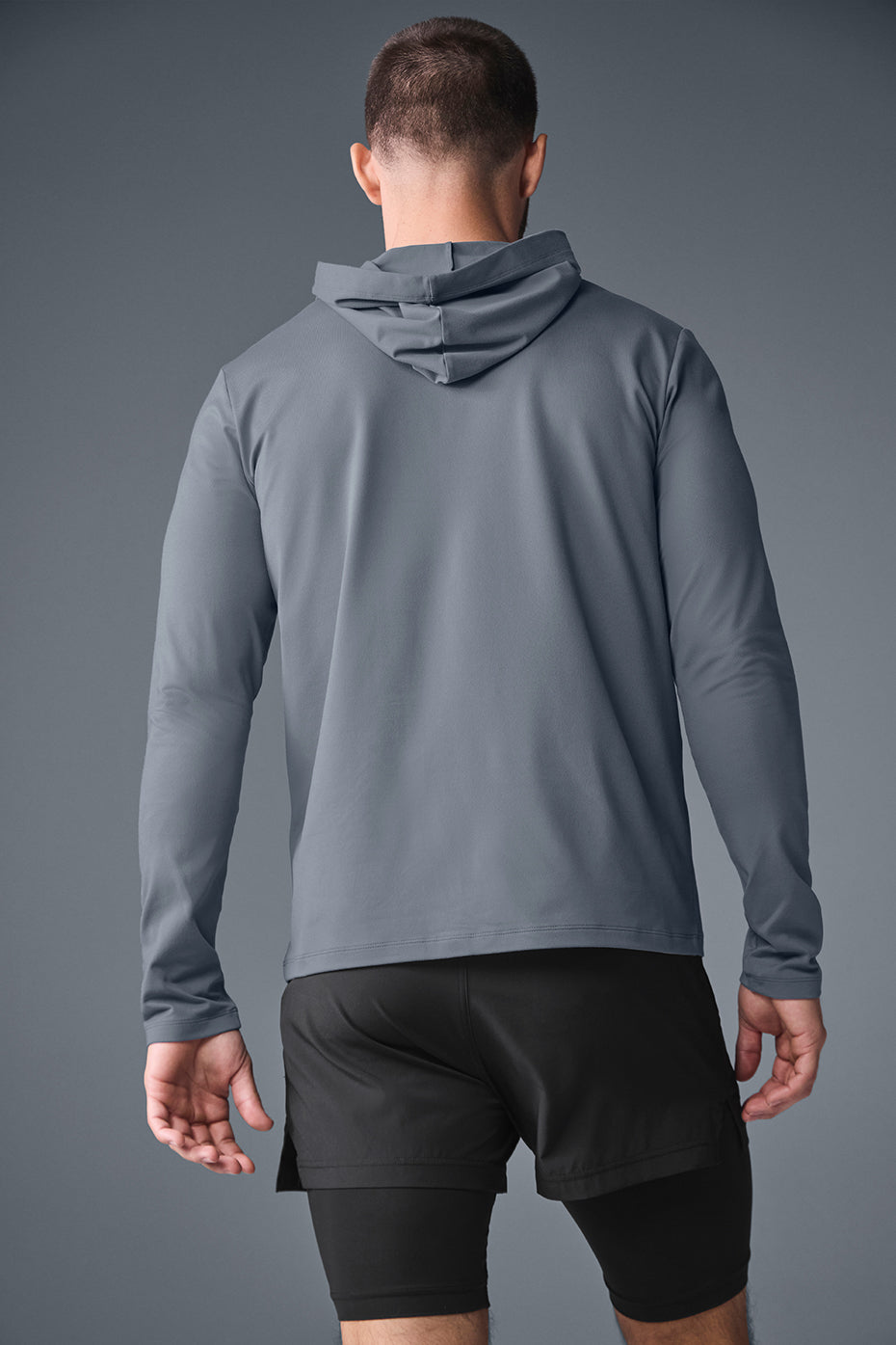 Conquer Reform Long Sleeve With Hood - Steel Grey — photo 3