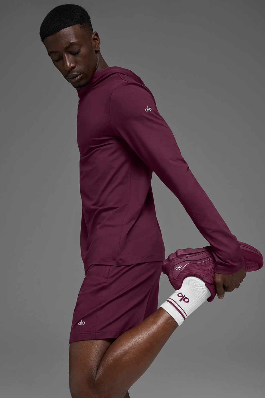 Conquer Reform Long Sleeve With Hood - Burgundy — photo 4