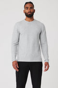 Micro Waffle Fast Break Long Sleeve Tee - Athletic Heather Grey — photo 1