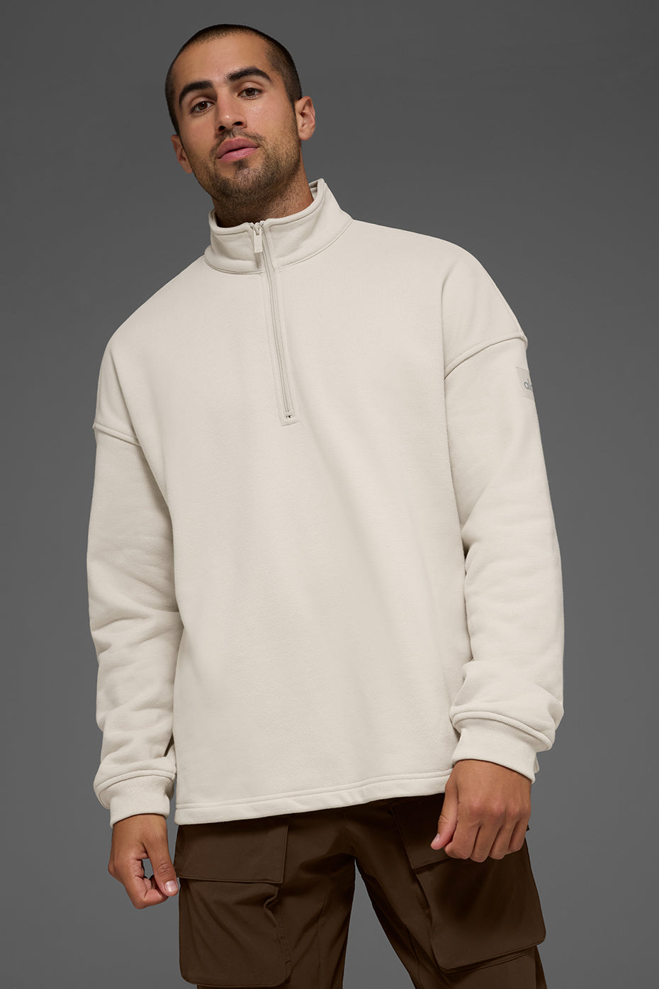 Renown Heavy Weight 1/4 Zip - Bone — photo 1