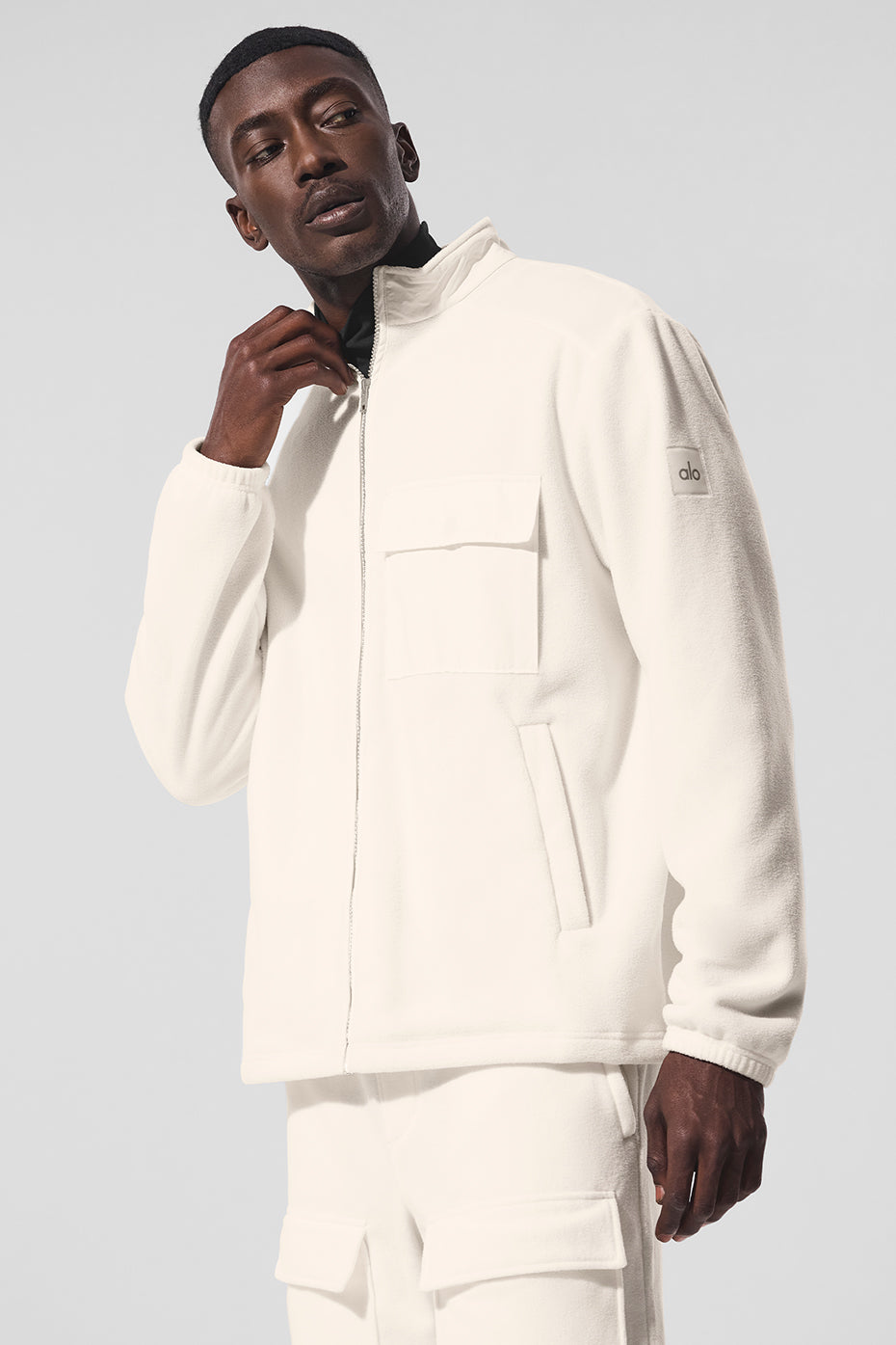 Polar Fleece Ridge Full Zip Jacket - Ivory — photo 1