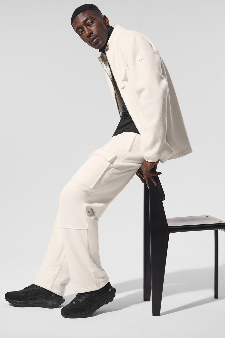 Polar Fleece Ridge Full Zip Jacket - Ivory — photo 4