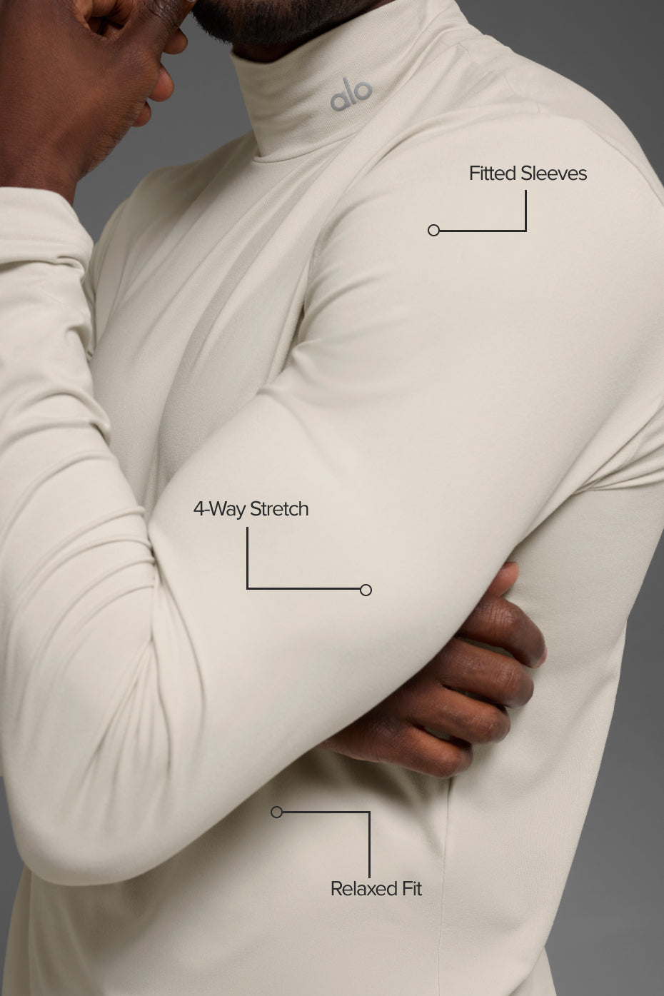 Conquer Reform Mock Neck Long Sleeve - Bone — photo 2