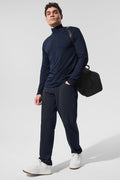 Conquer Reform Mock Neck Long Sleeve - Navy — photo 4