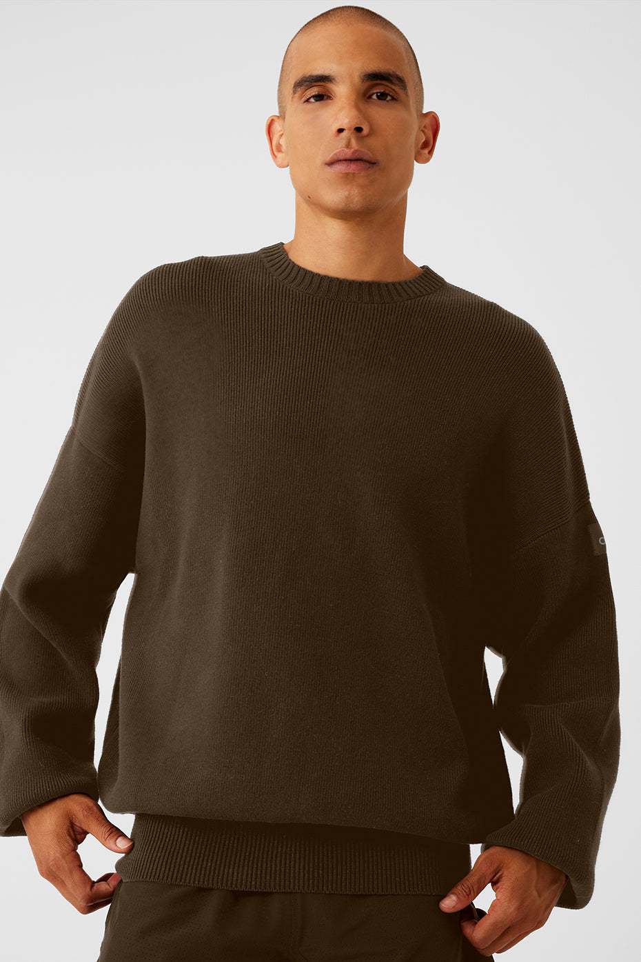 Scholar Crew Neck Sweater - Espresso — photo 4