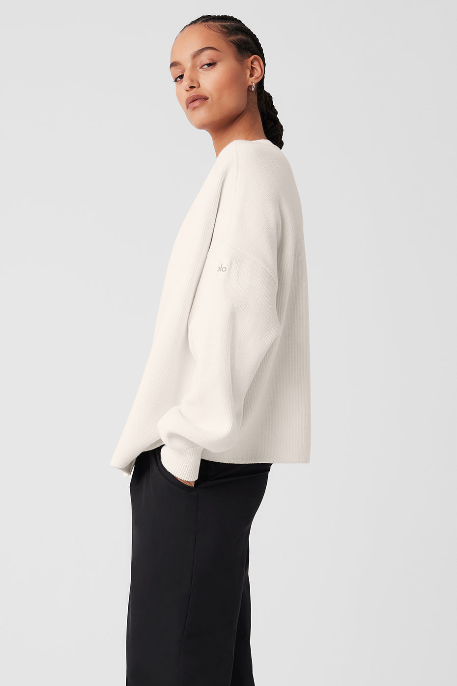 Scholar Cardigan Sweater - Ivory — photo 3