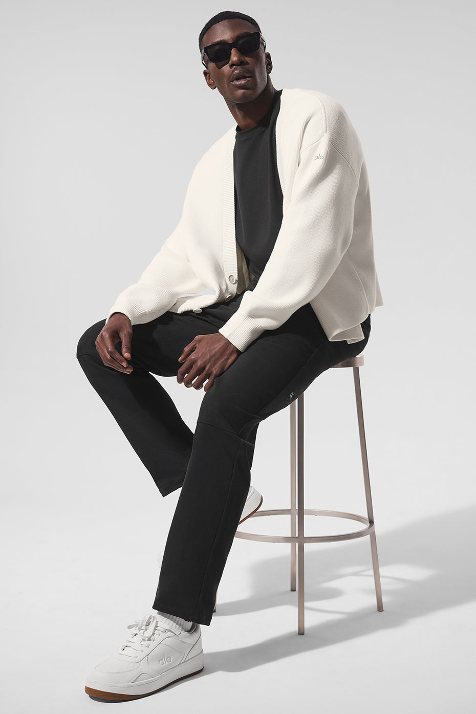 Scholar Cardigan Sweater - Ivory — photo 4
