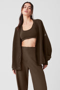 Scholar Cardigan Sweater - Espresso — photo 1