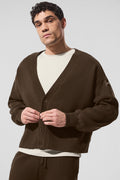 Scholar Cardigan Sweater - Espresso — photo 1