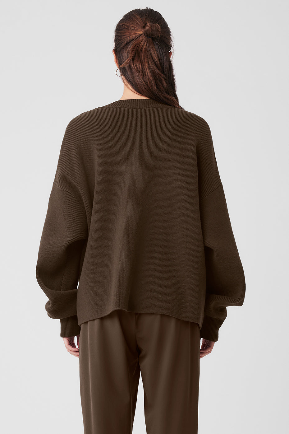 Scholar Cardigan Sweater - Espresso — photo 2