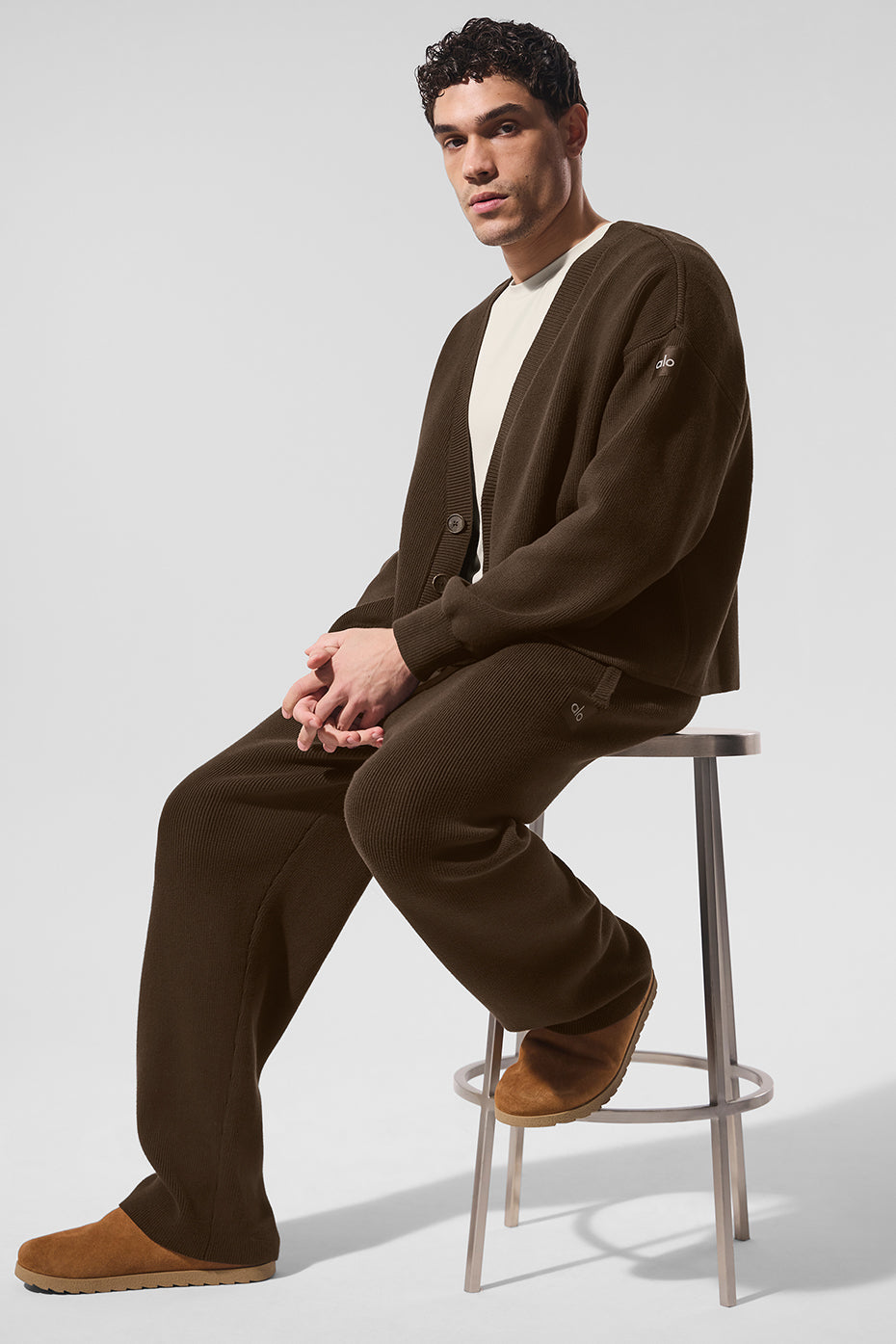 Scholar Cardigan Sweater - Espresso — photo 4