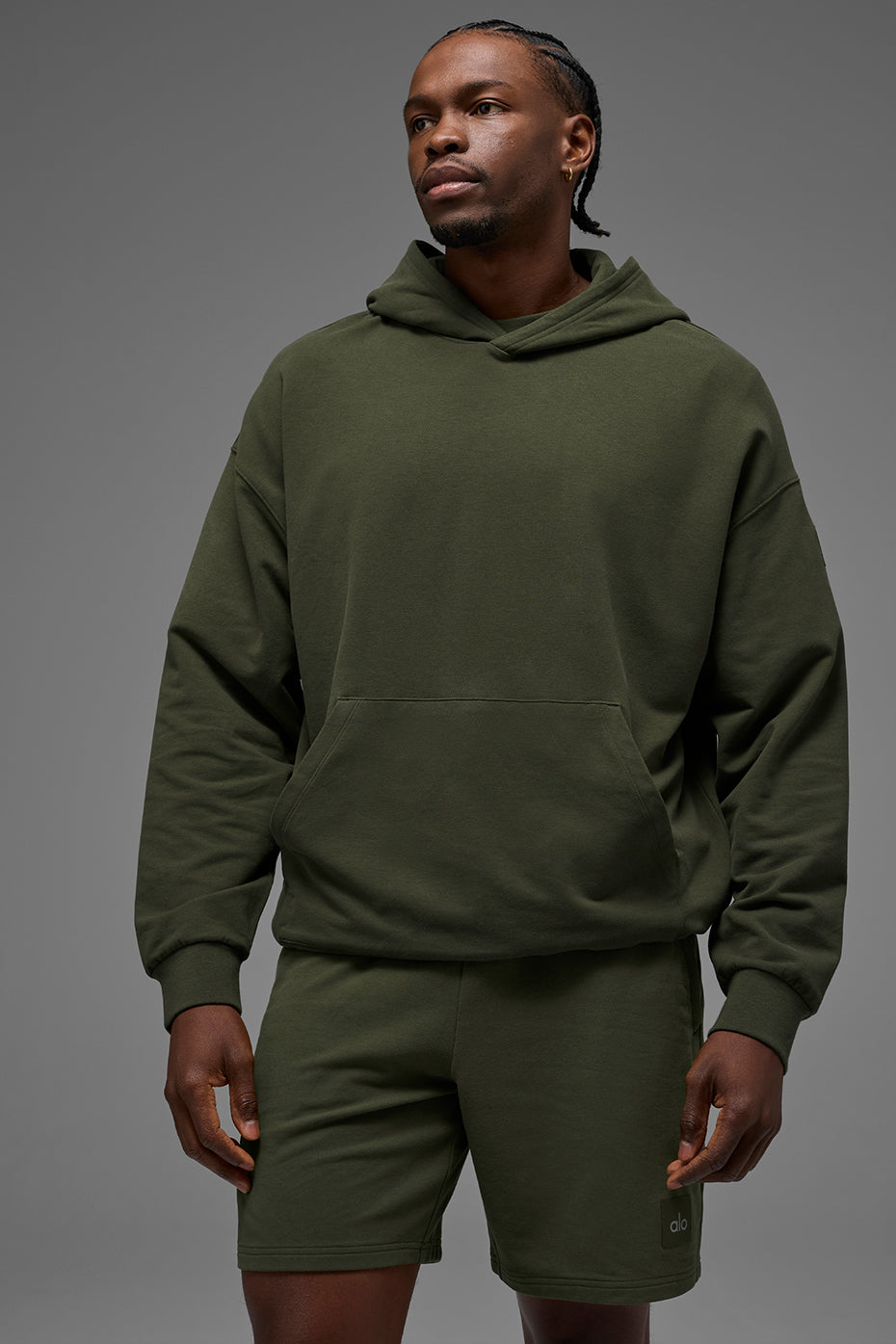 Double Take Hoodie - Green Olive — photo 4