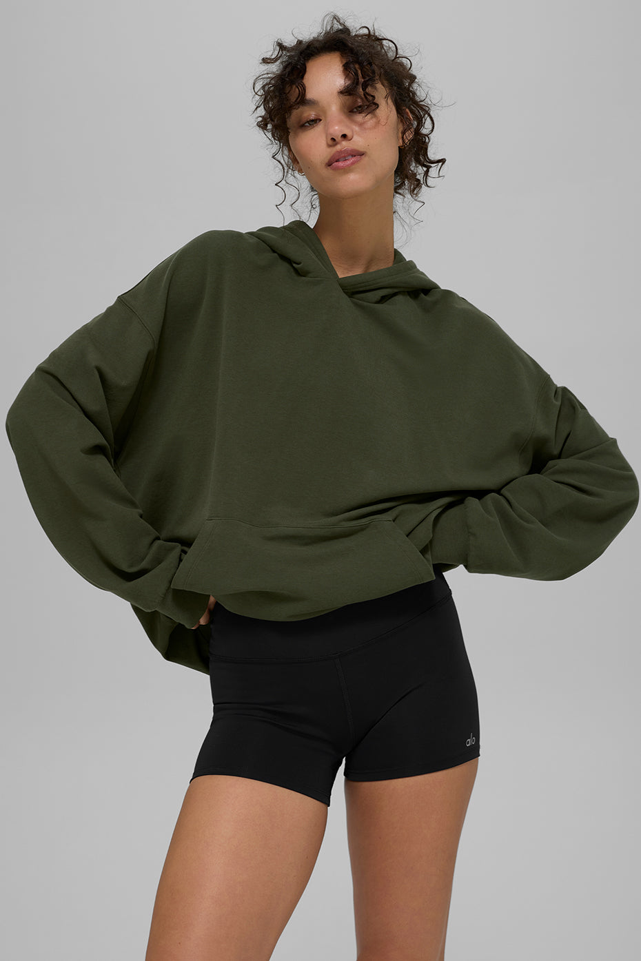 Double Take Hoodie - Green Olive — photo 1
