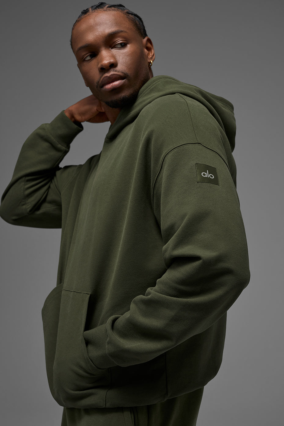 Double Take Hoodie - Green Olive — photo 2