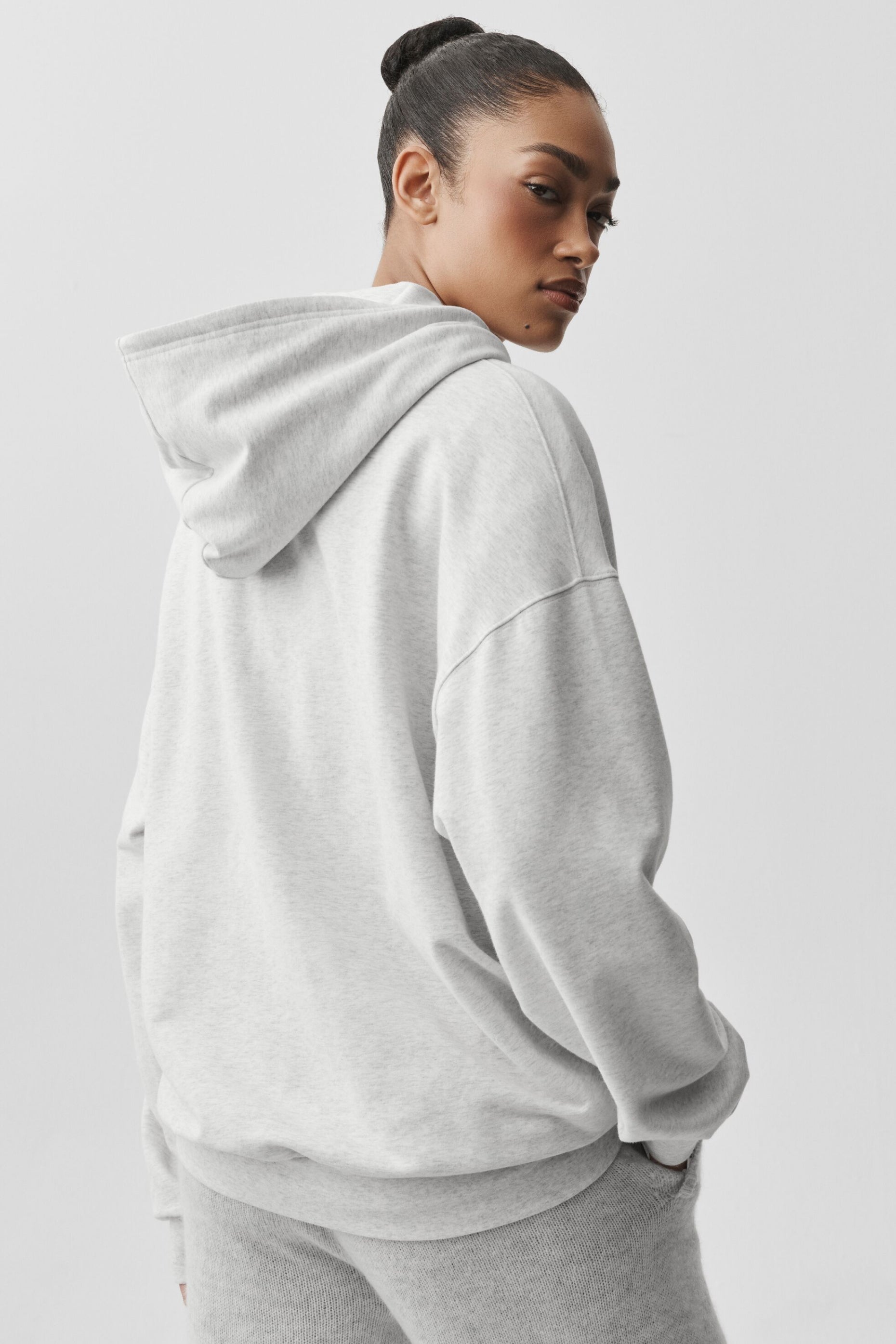 Double Take Hoodie - White Heather — photo 3