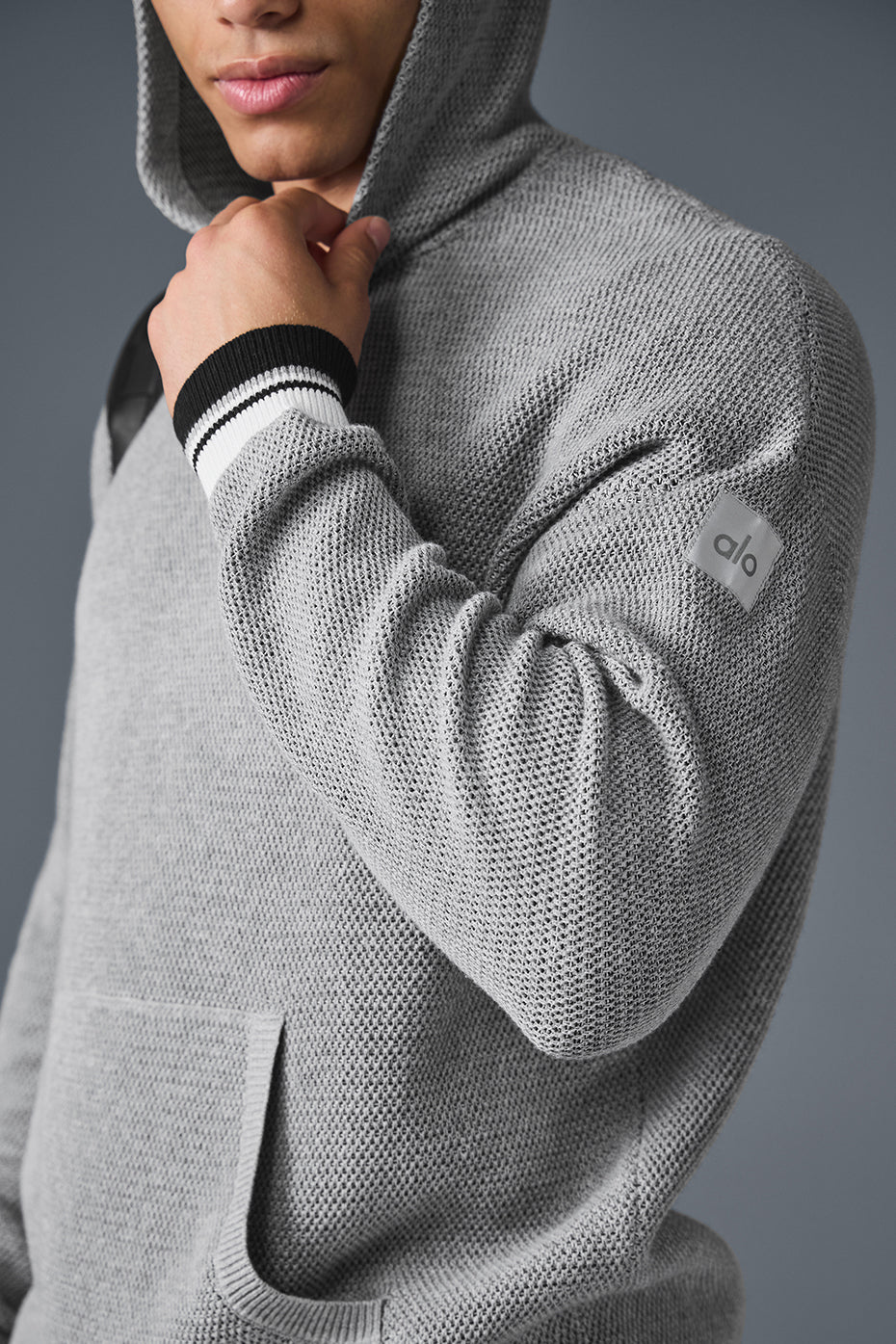 Sports Club Sweater Knit Hoodie - Athletic Heather Grey — photo 3