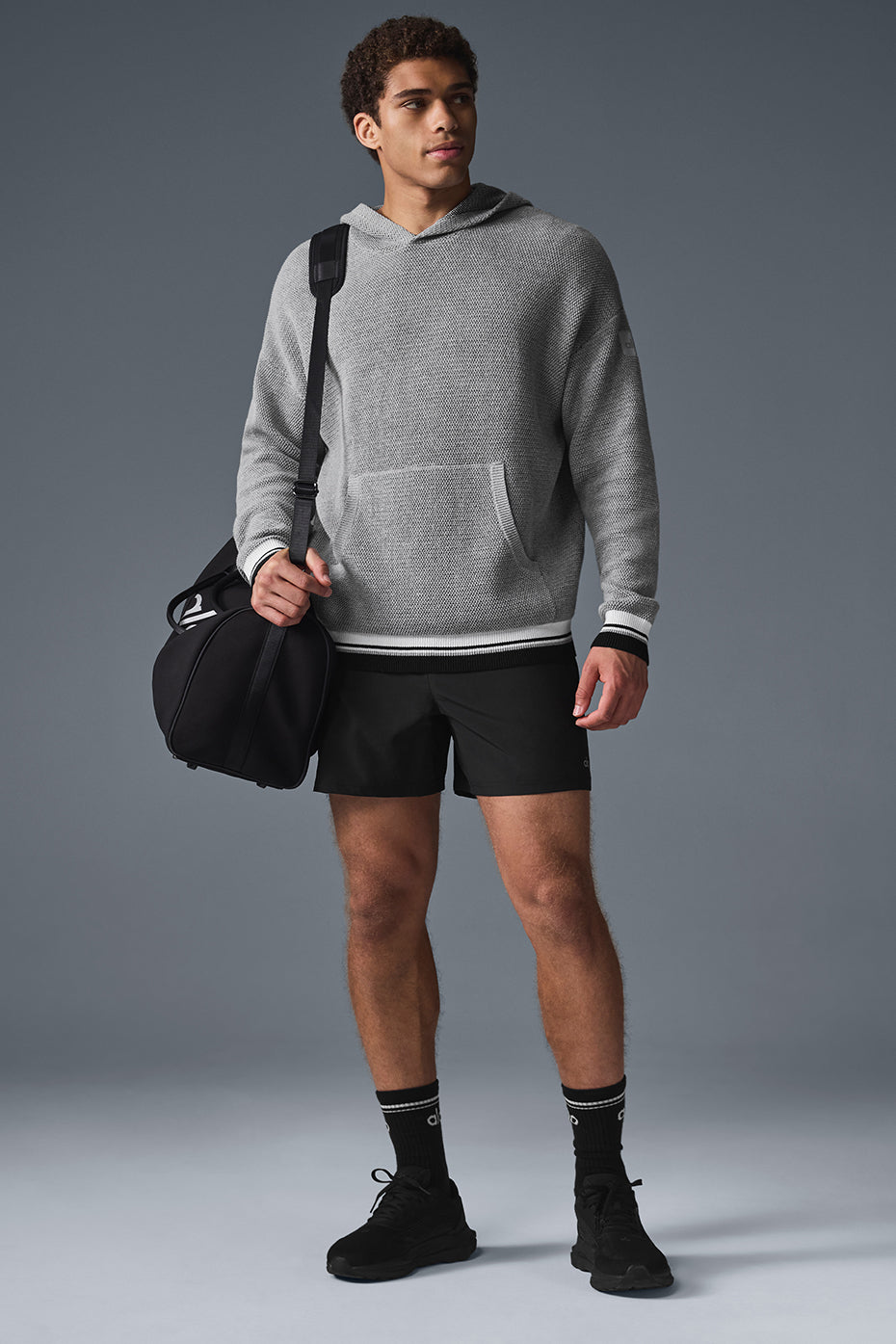 Sports Club Sweater Knit Hoodie - Athletic Heather Grey — photo 4