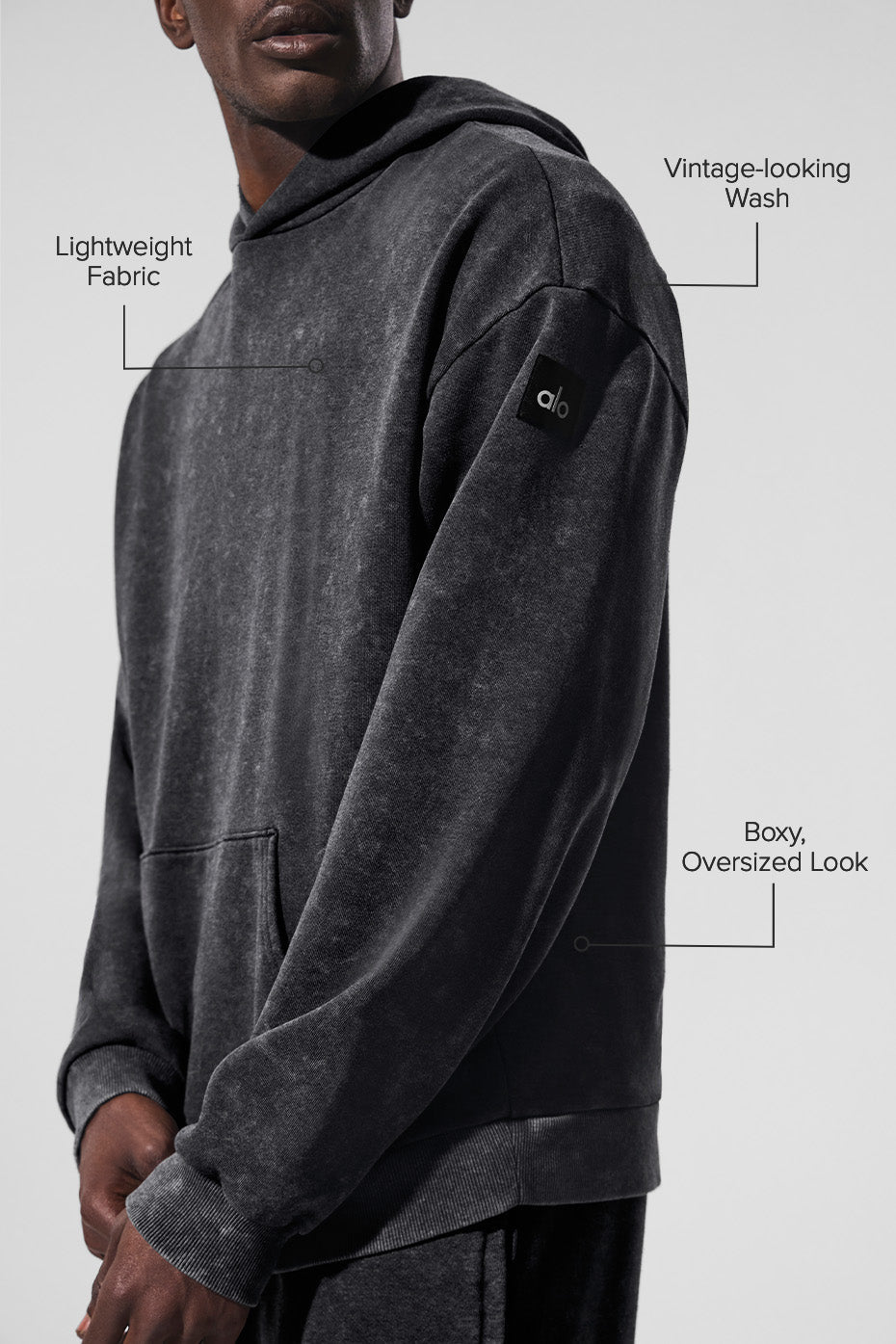 Chill Vintage Wash Hoodie - Black Wash — photo 2