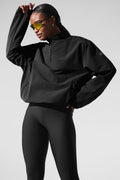 Light Weight Takeaway Track Pullover - Black — photo 1