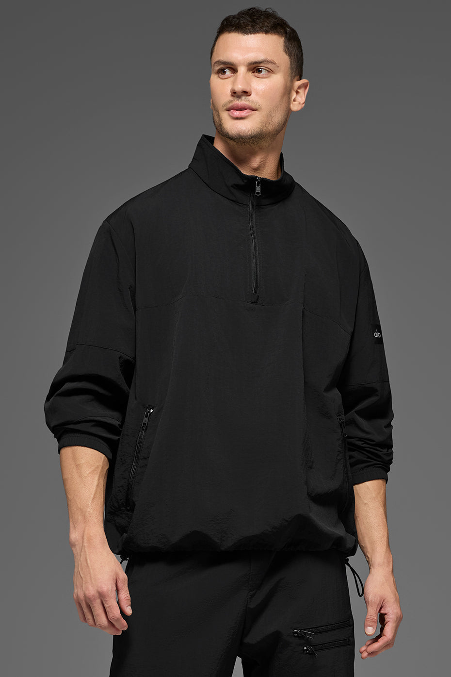 Light Weight Takeaway Track Pullover - Black — photo 2