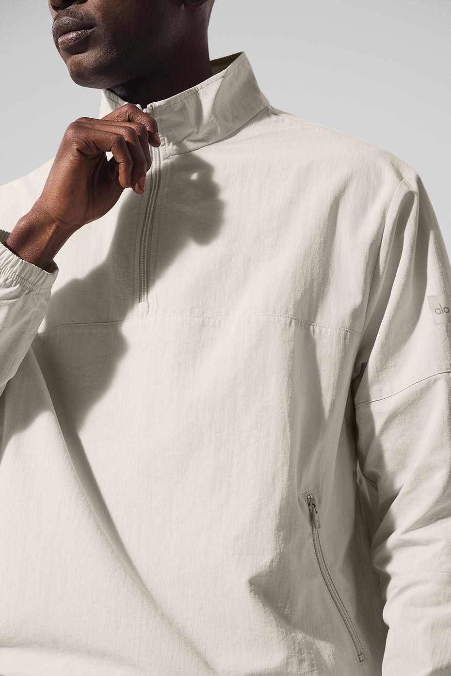 Light Weight Takeaway Track Pullover - Bone — photo 3