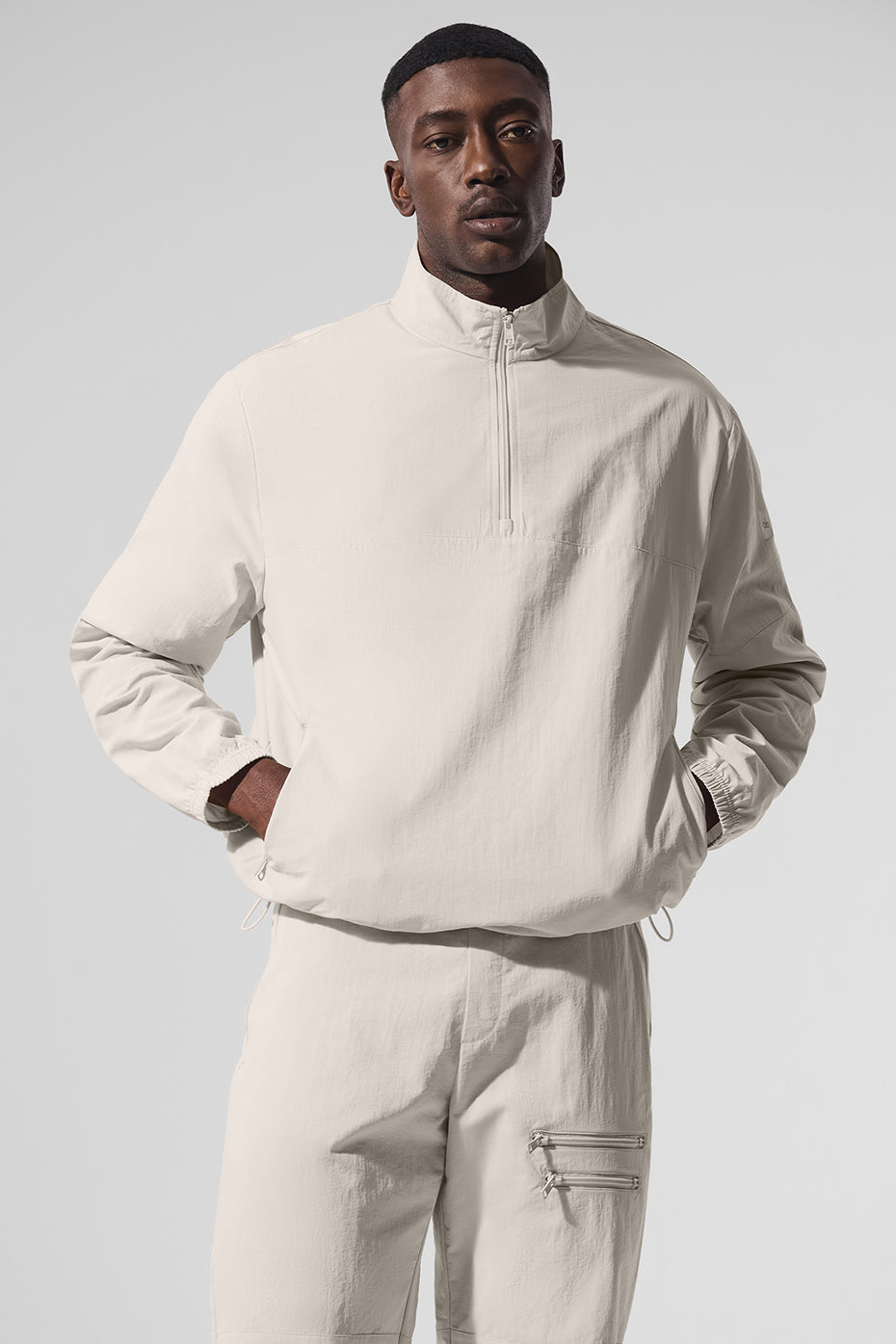 Light Weight Takeaway Track Pullover - Bone — photo 1