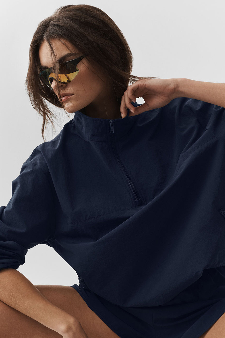 Light Weight Takeaway Track Pullover - Navy — photo 1