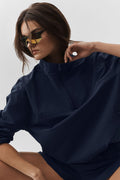 Light Weight Takeaway Track Pullover - Navy — photo 1
