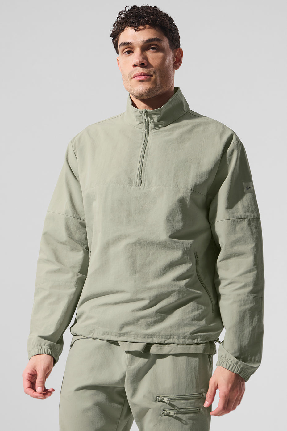 Light Weight Takeaway Track Pullover - Limestone — photo 1