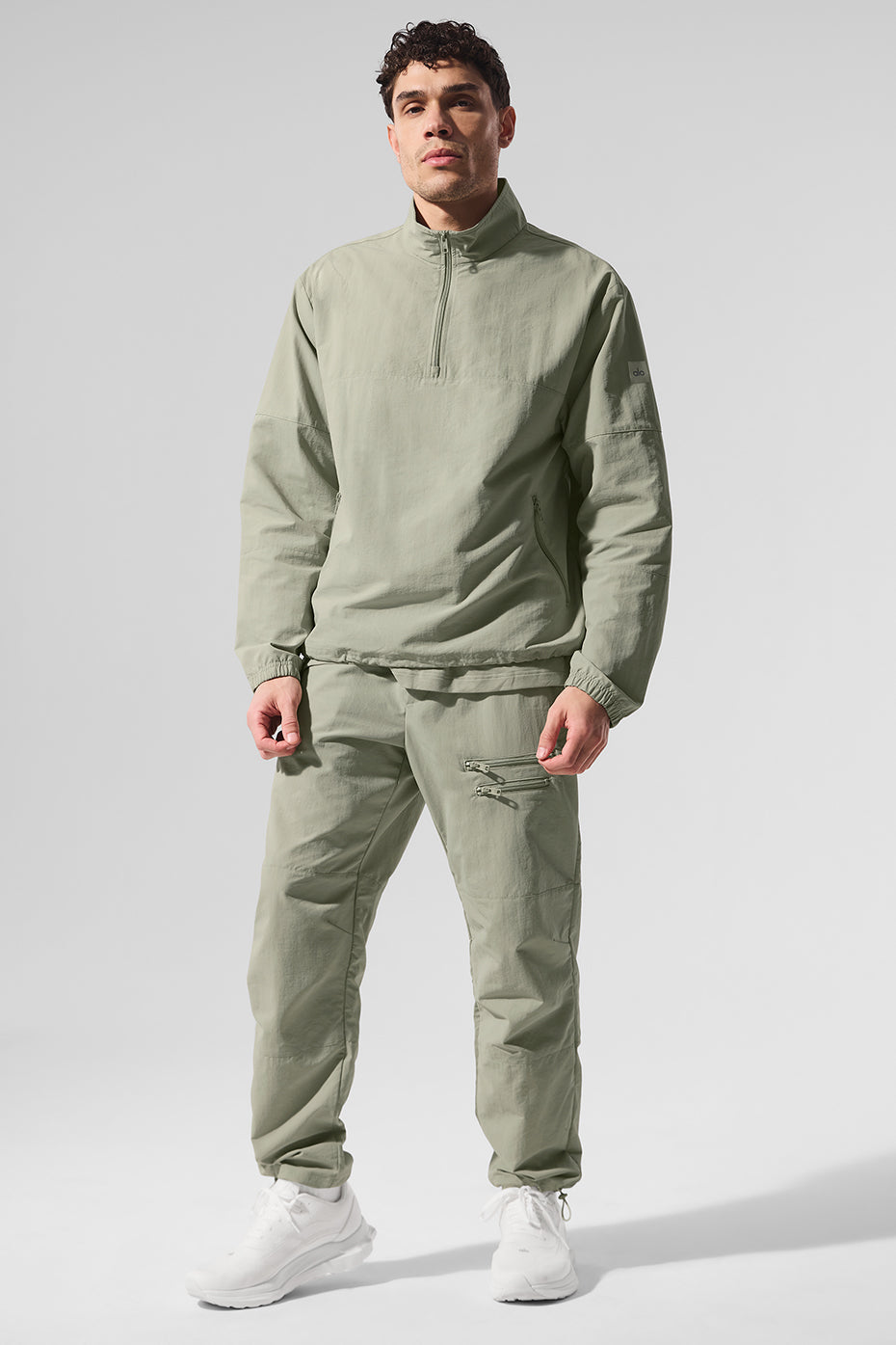Light Weight Takeaway Track Pullover - Limestone — photo 4