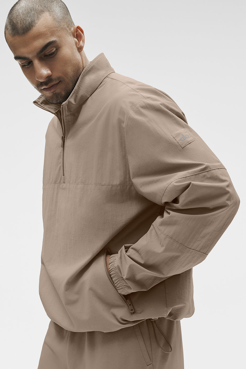 Light Weight Takeaway Track Pullover - Gravel — photo 3