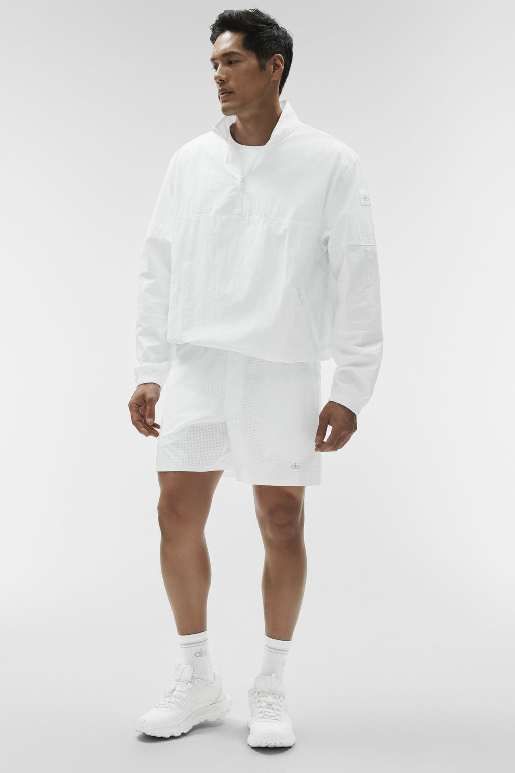 Light Weight Takeaway Track Pullover - White — photo 6