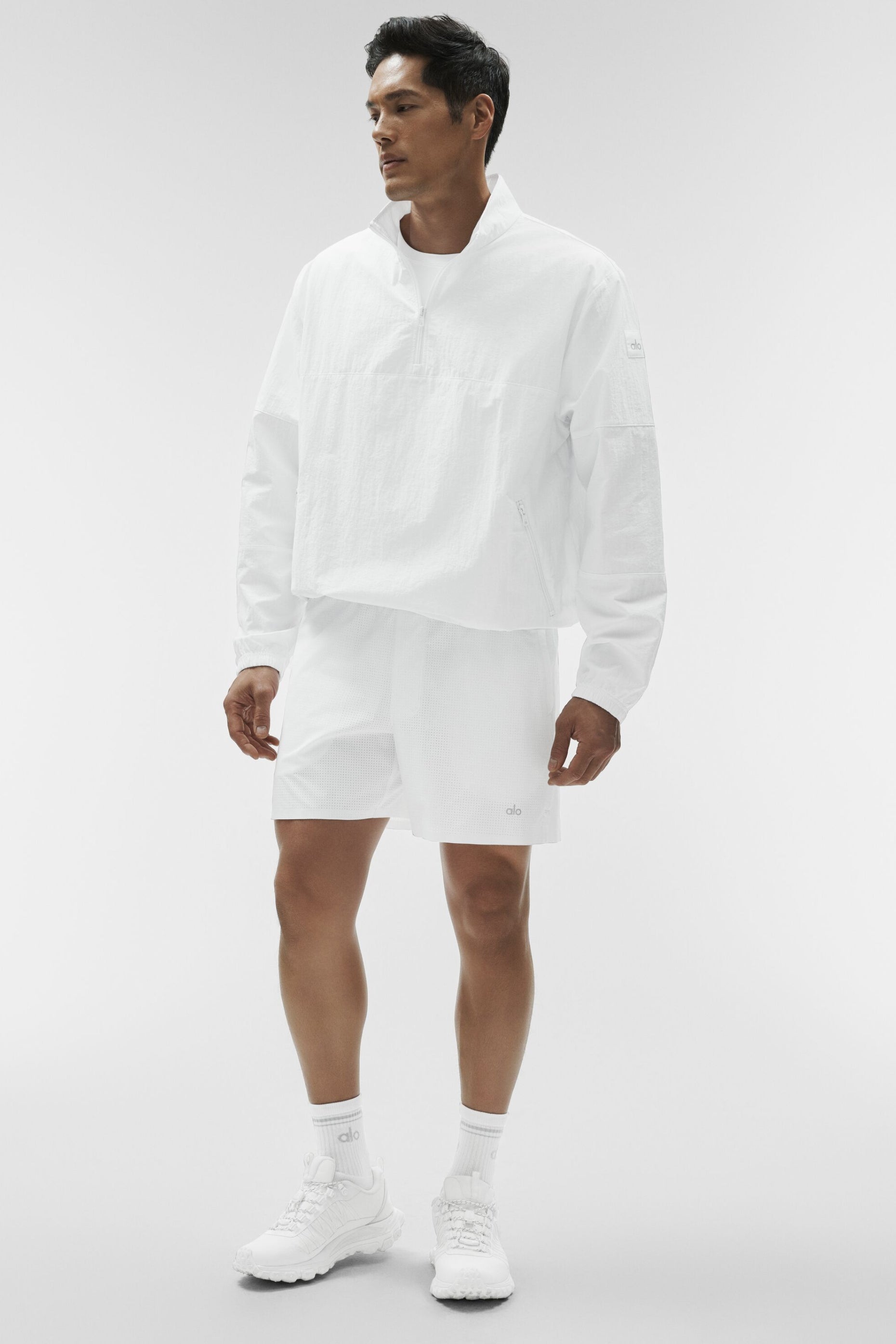 Light Weight Takeaway Track Pullover - White — photo 6