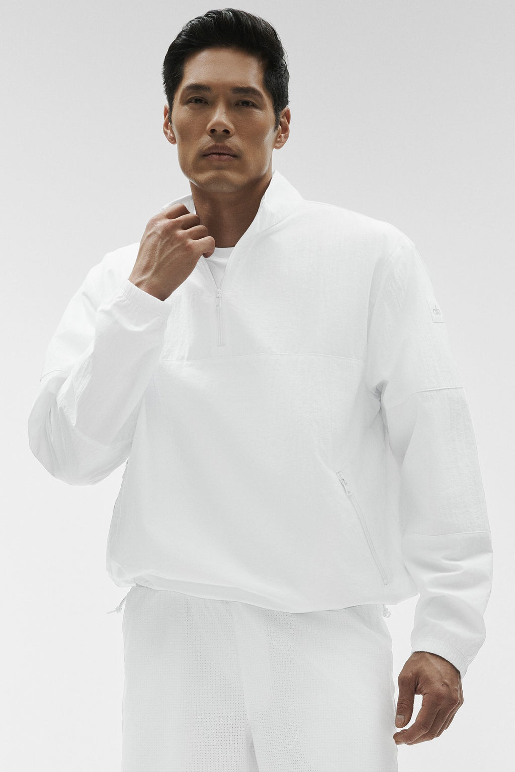 Light Weight Takeaway Track Pullover - White — photo 3