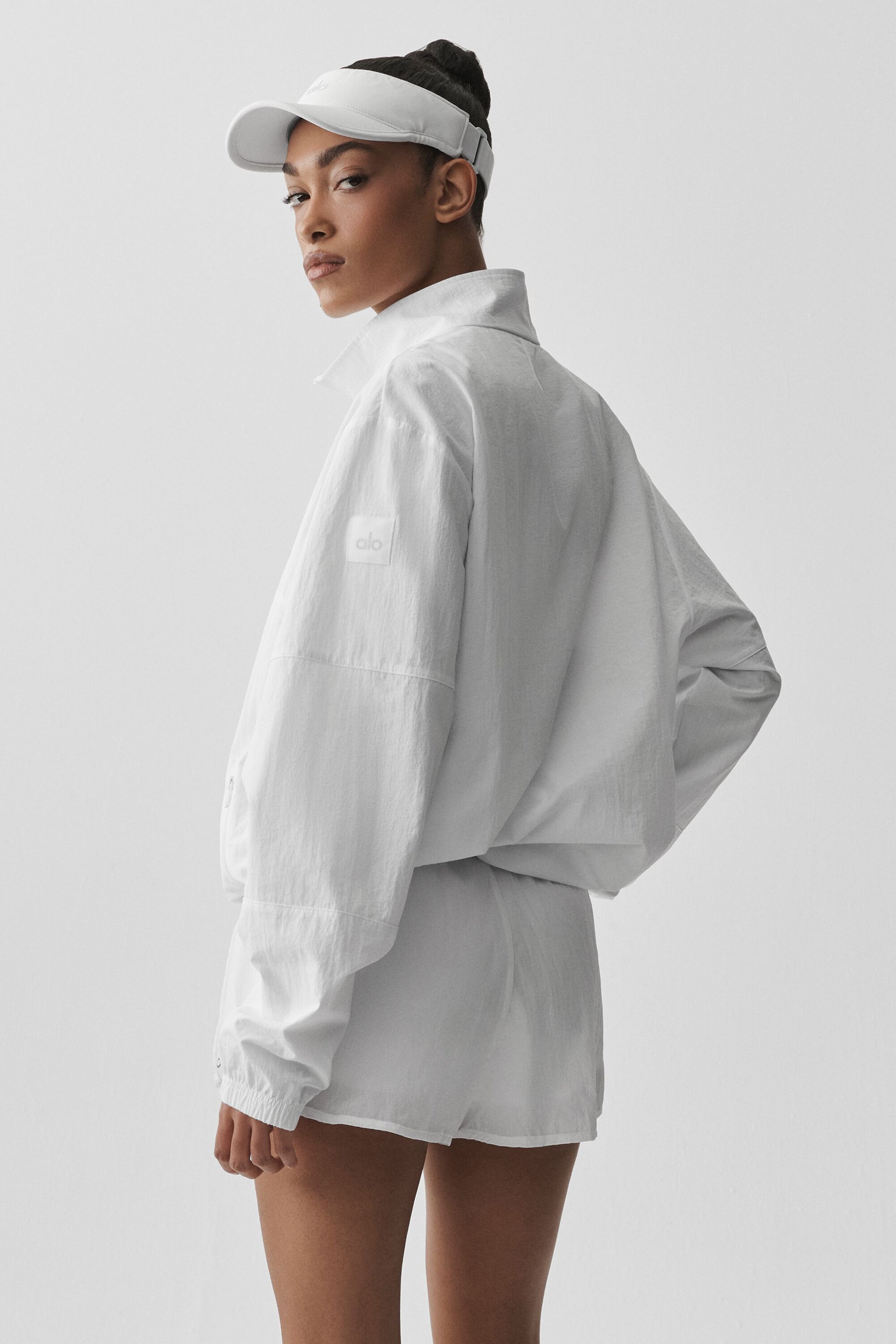Light Weight Takeaway Track Pullover - White — photo 3