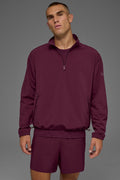 Light Weight Takeaway Track Pullover - Burgundy — photo 1