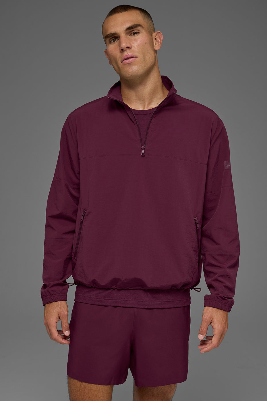 Light Weight Takeaway Track Pullover - Burgundy — photo 1
