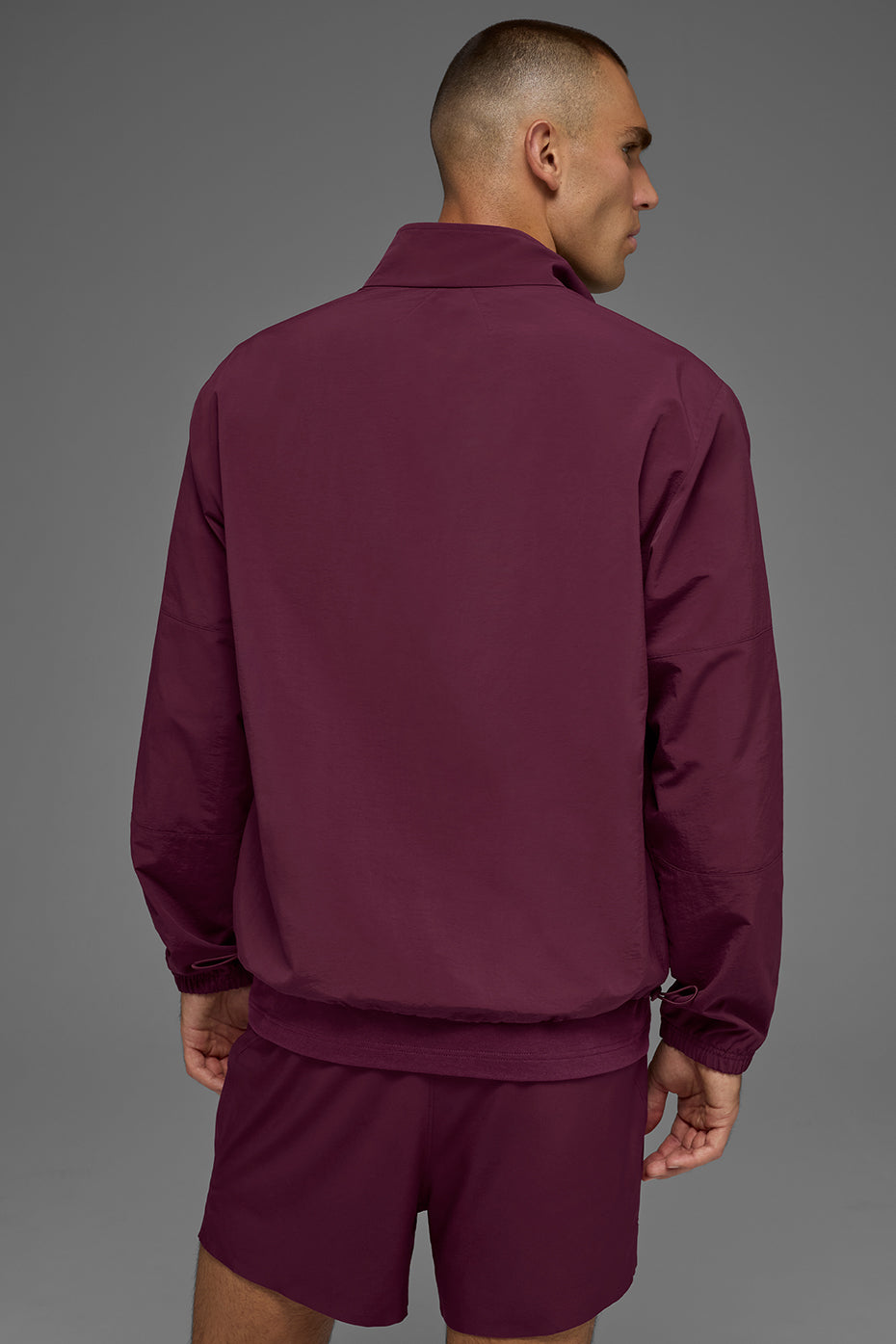 Light Weight Takeaway Track Pullover - Burgundy — photo 2