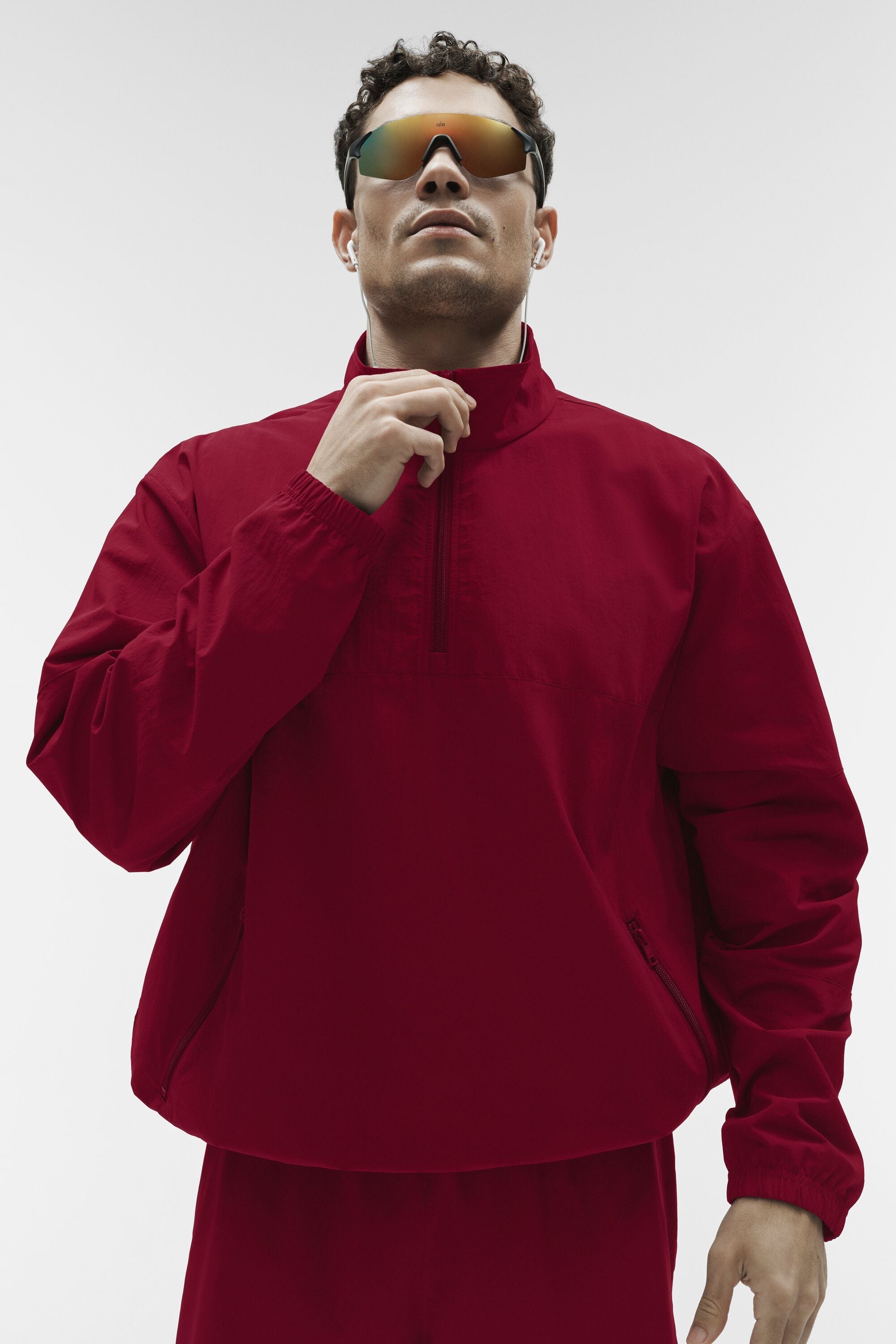 Light Weight Takeaway Track Pullover - Garnet — photo 1