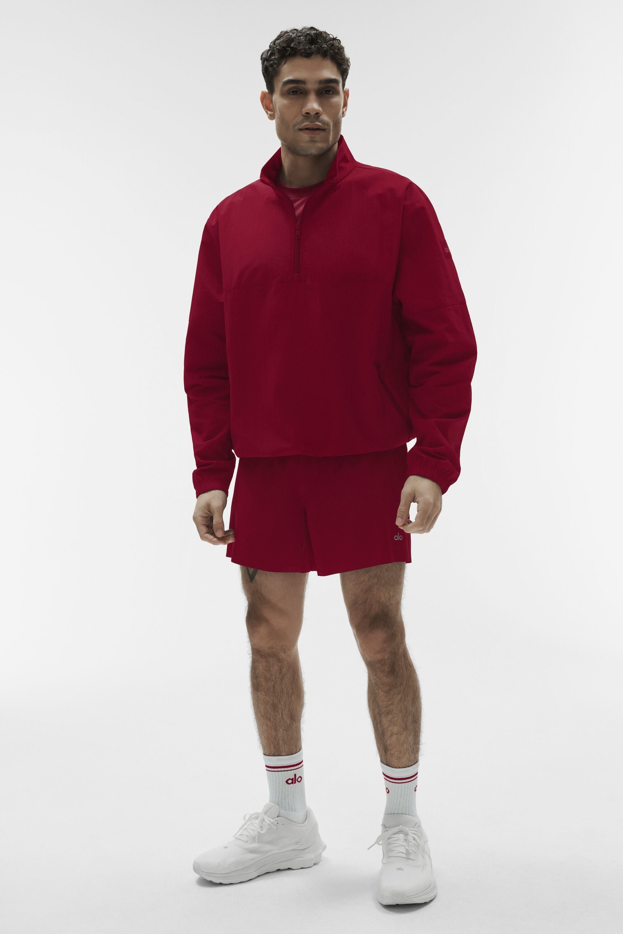 Light Weight Takeaway Track Pullover - Garnet — photo 5