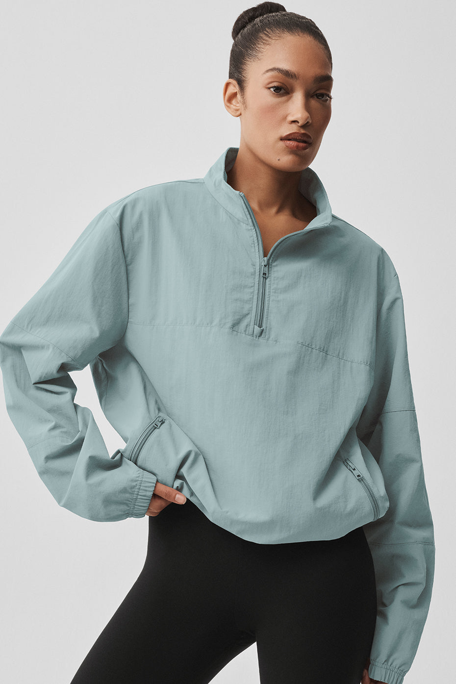 Light Weight Takeaway Track Pullover - Desert Sage — photo 1